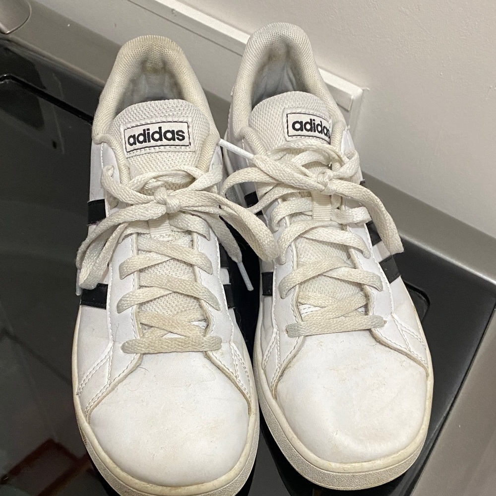 Adidas Classic White and Black Sneakers